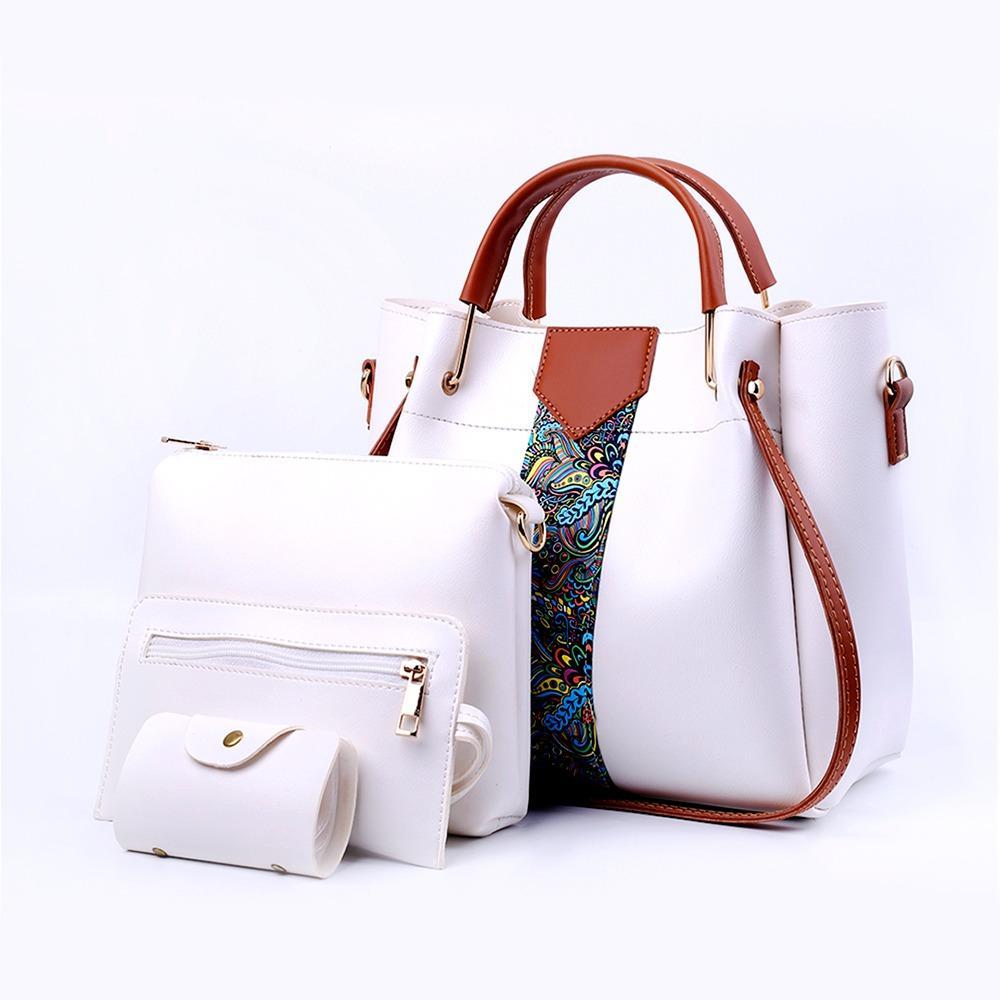 4 PC's Women's Beautiful PU Leather Shoulder bag