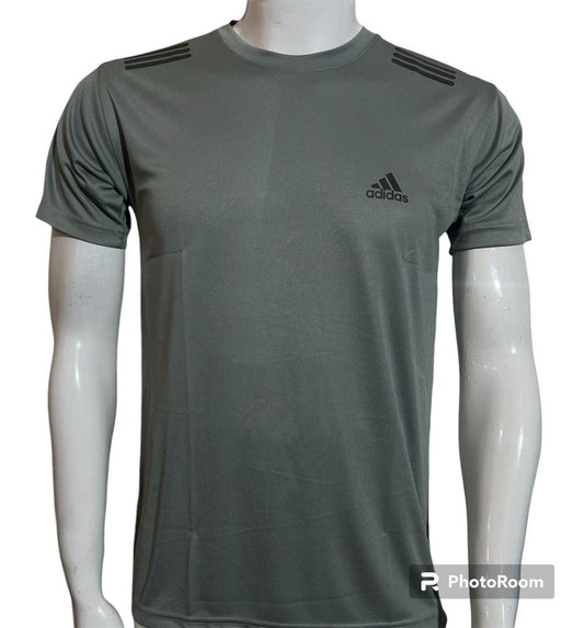 1 Pc Men's Polyester Plain T-shirt