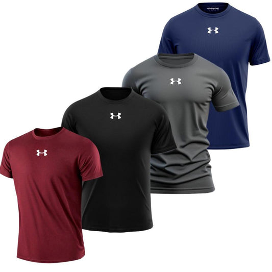 4 Pcs Men's Dri Fit Printed T-shirt